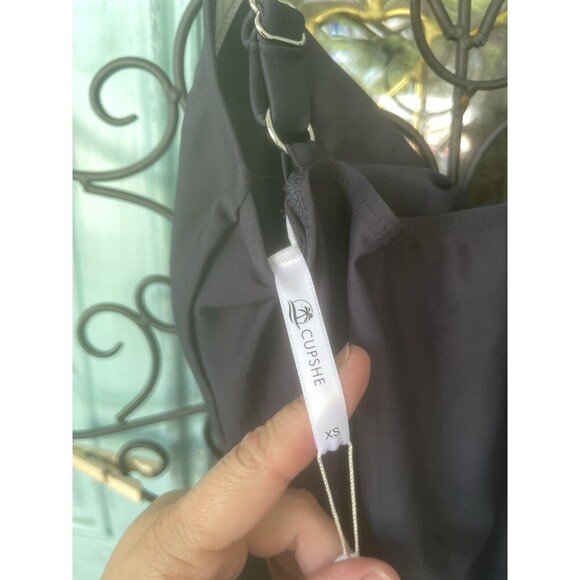 CUPSHE Navy Blue 1-Piece Swimsuit XS NWT - Picture 7 of 7